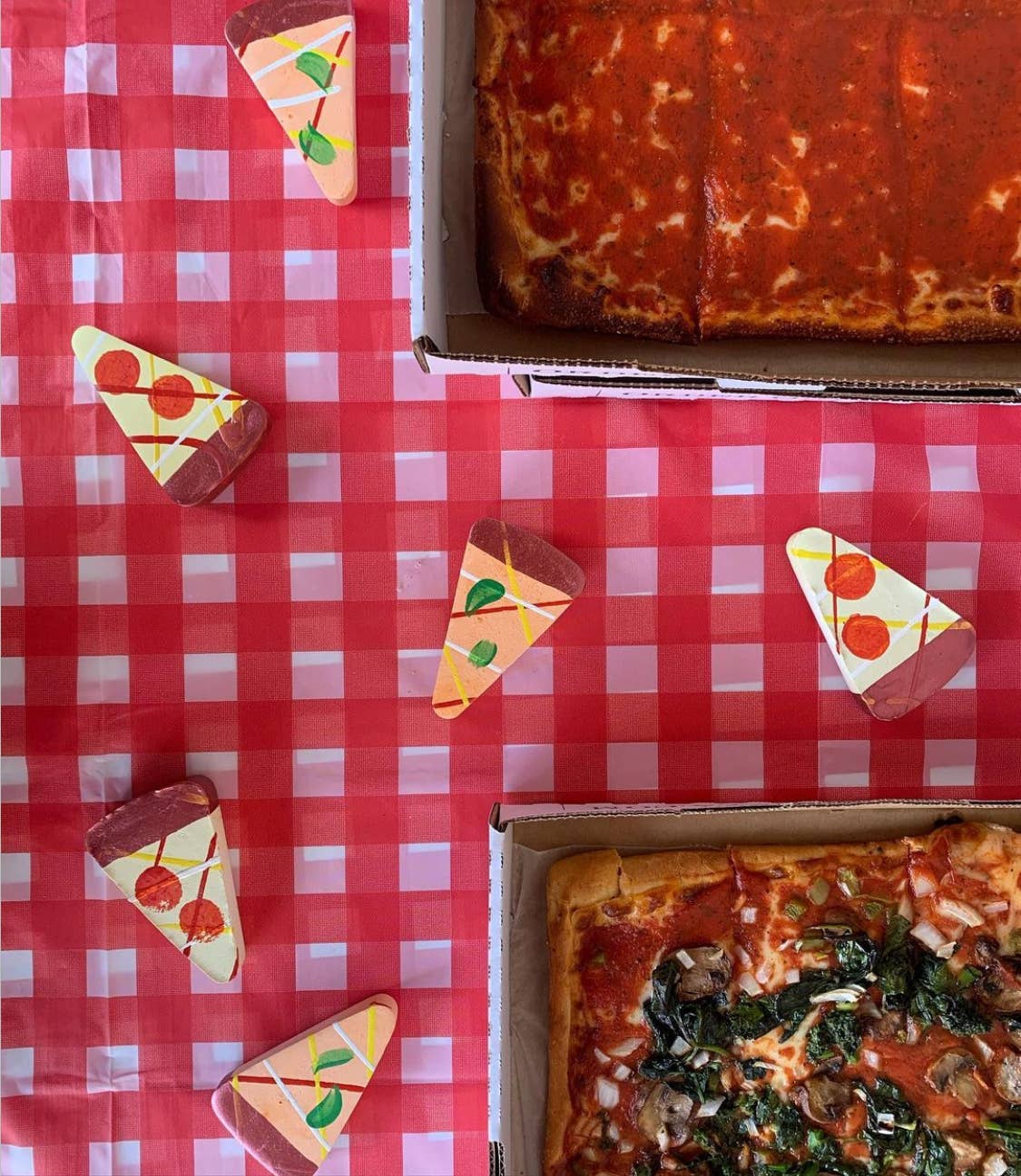 Pizza Slices Sidewalk Chalk