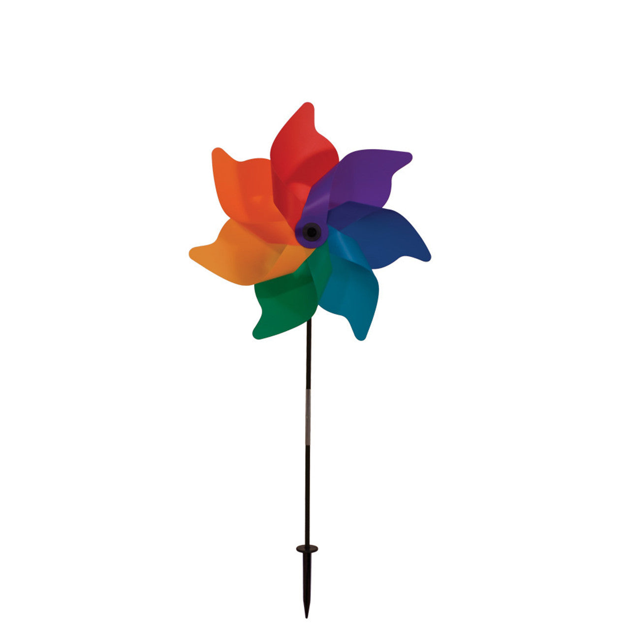 12" Rainbow Poly Petal Pinwheel