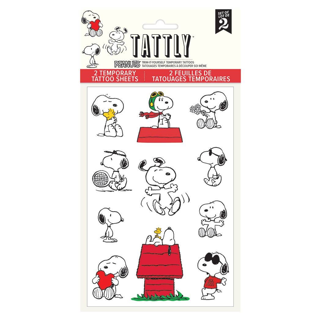 Snoopy Tattoo Sheet