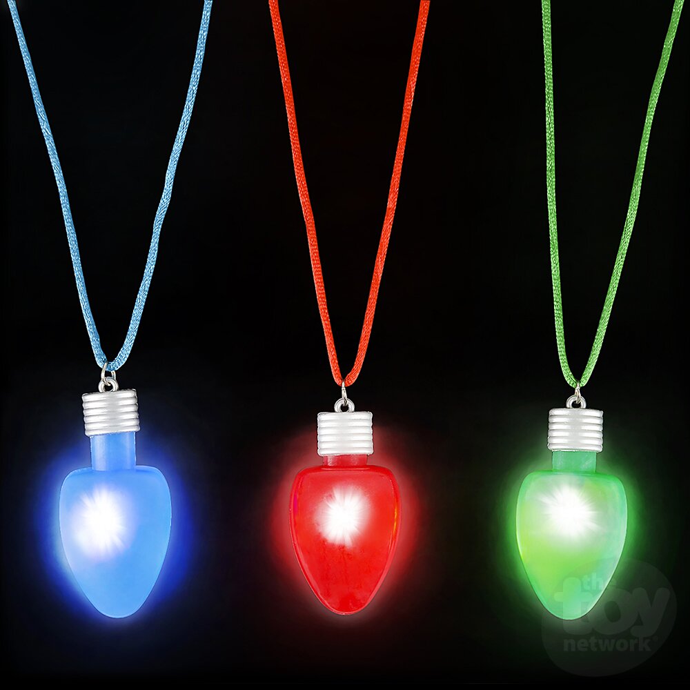 Flashing Christmas Bulb Necklace