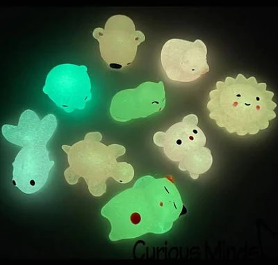 Squish-Amals Glow In The Dark Asst