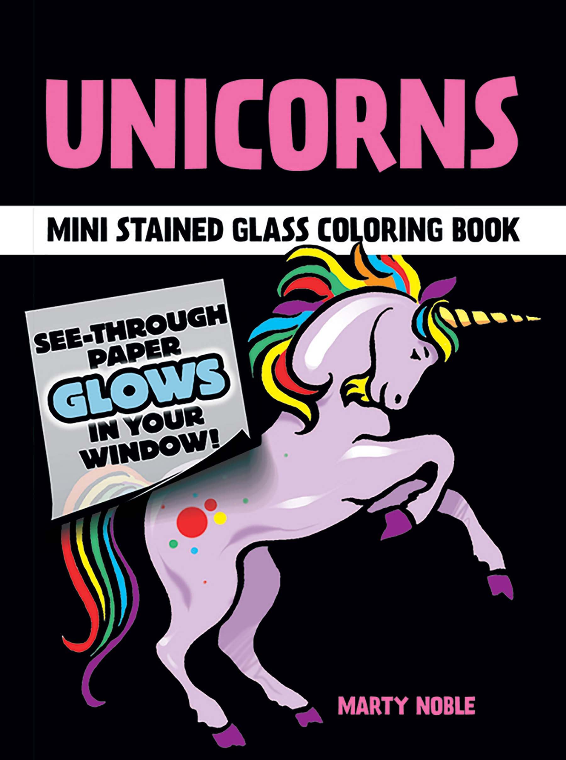 Unicorns Mini Stained Glass Coloring Book