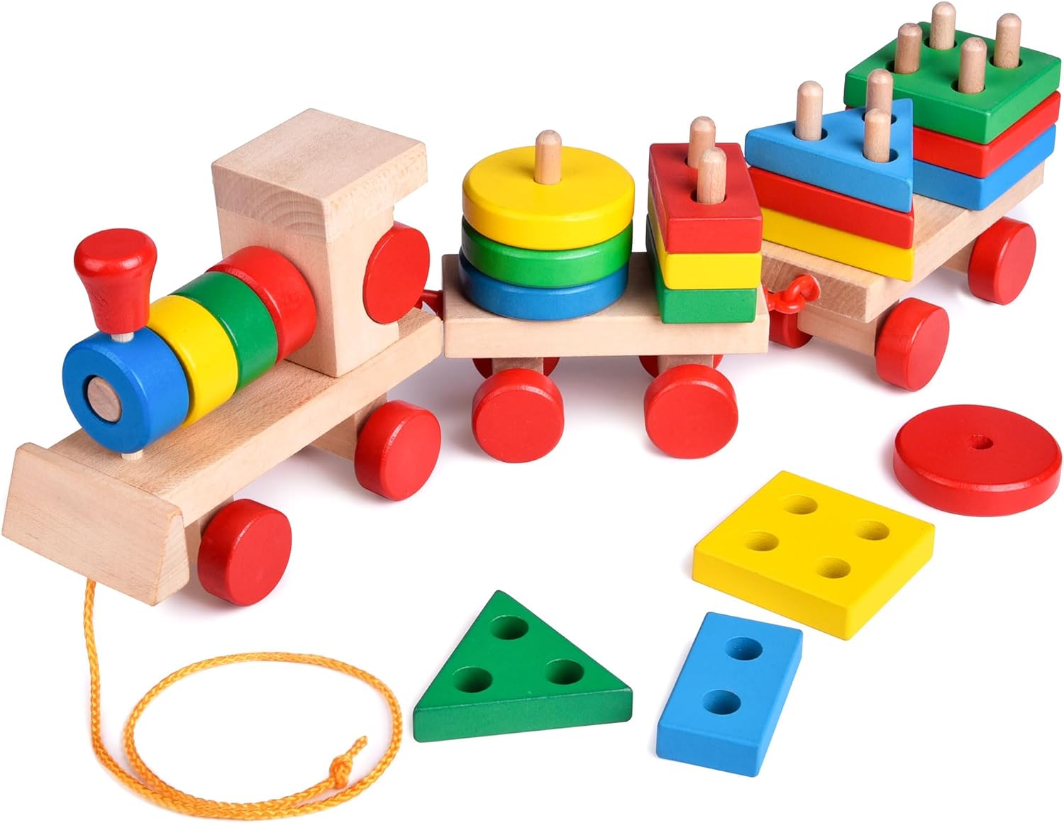 Wooden Train Shape Stacker & Sorter