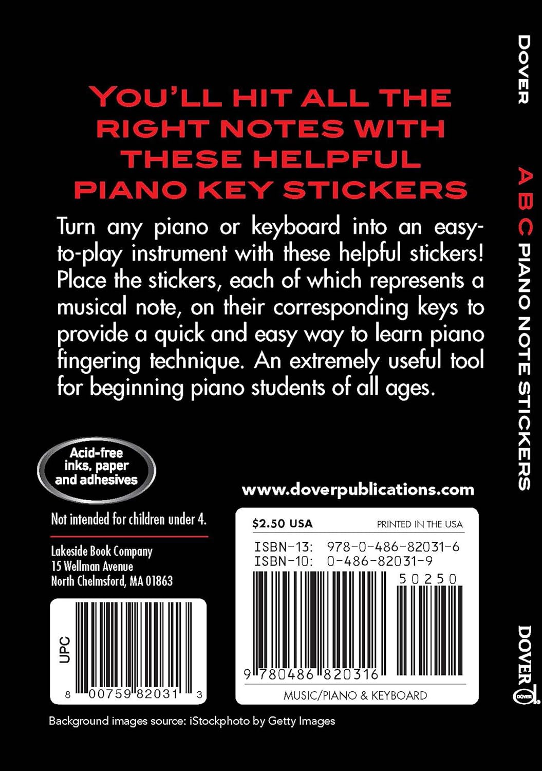 ABC Piano Note Stickers