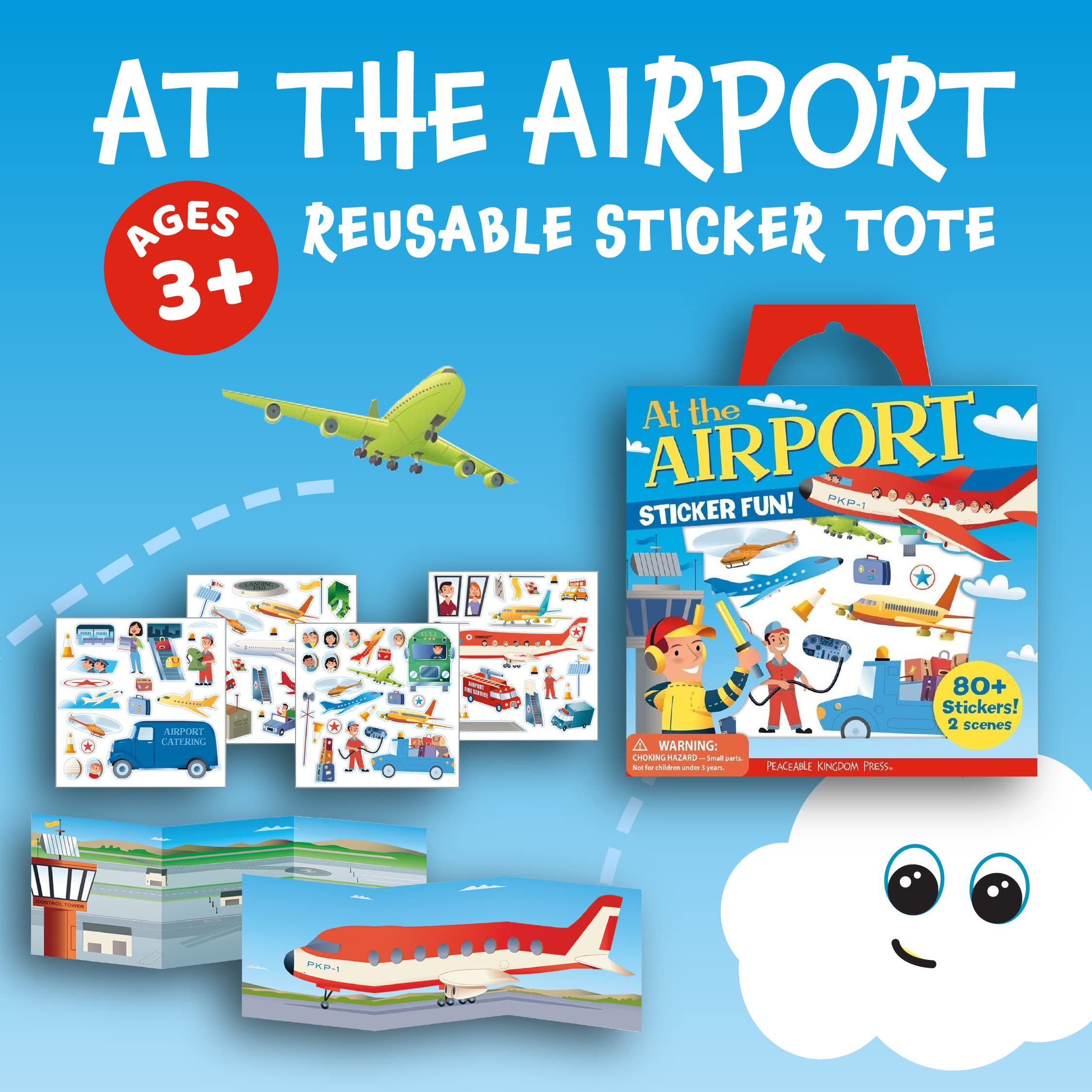 At the Airport Reusable Sticker Tote