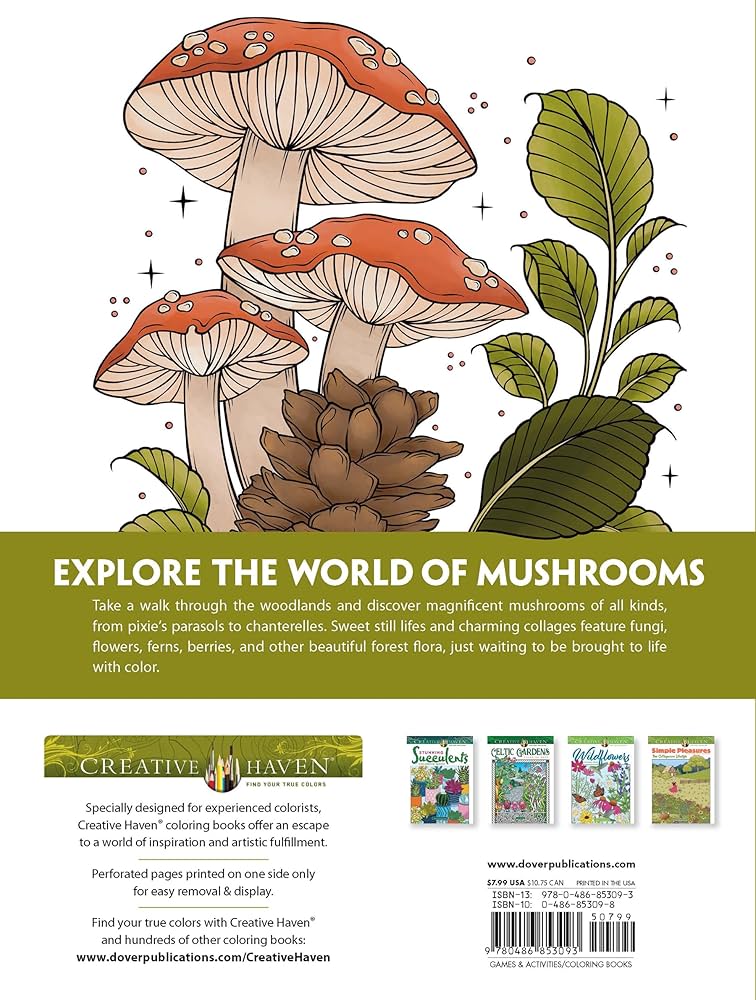 The Art of Mushrooms Coloring Book