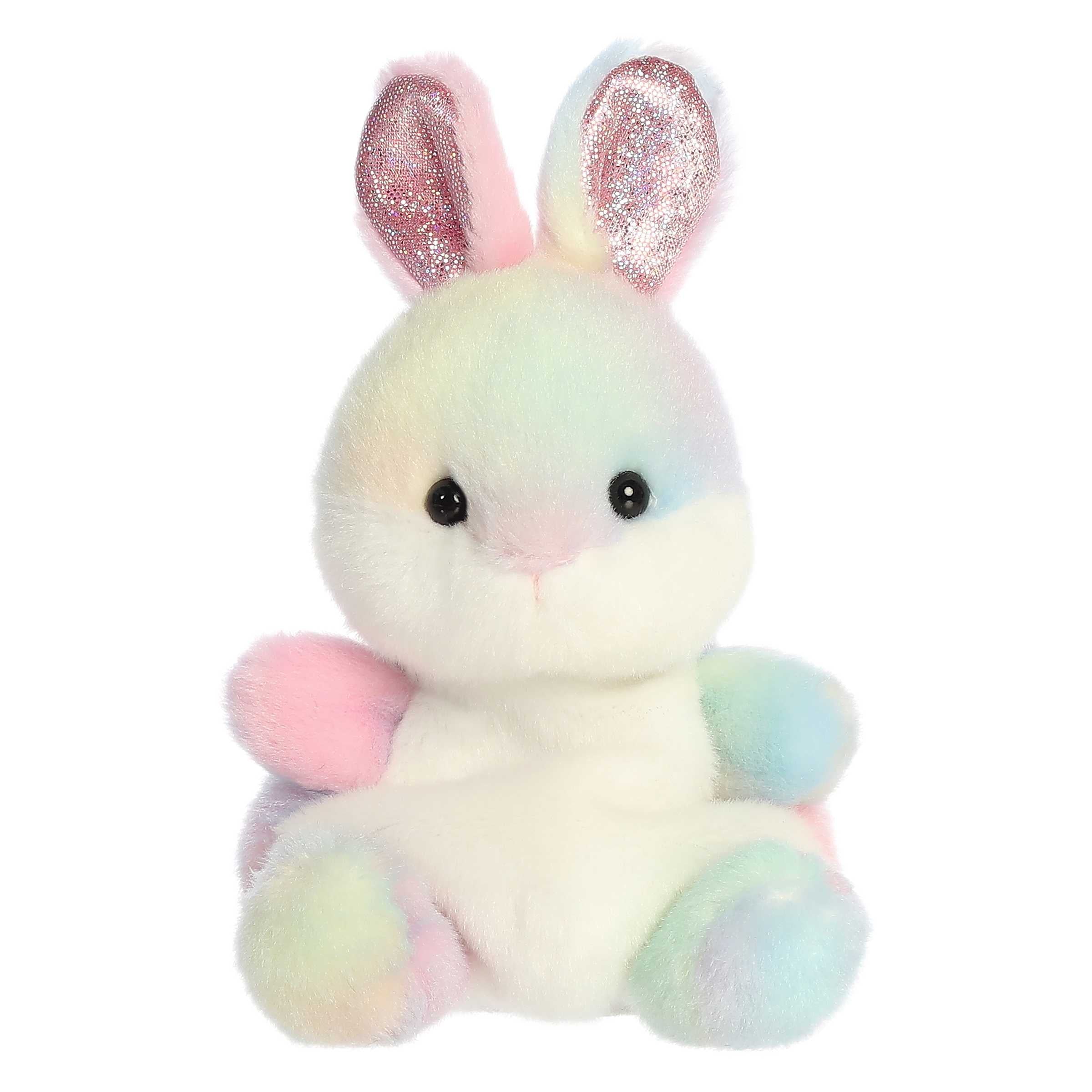 5" Opal Rainbow Bunny Palm Pal