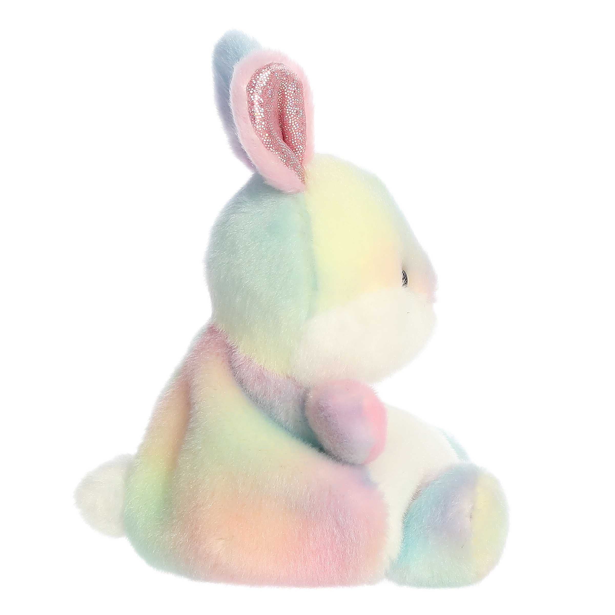 8" Rainbow Bunny Palm Pal