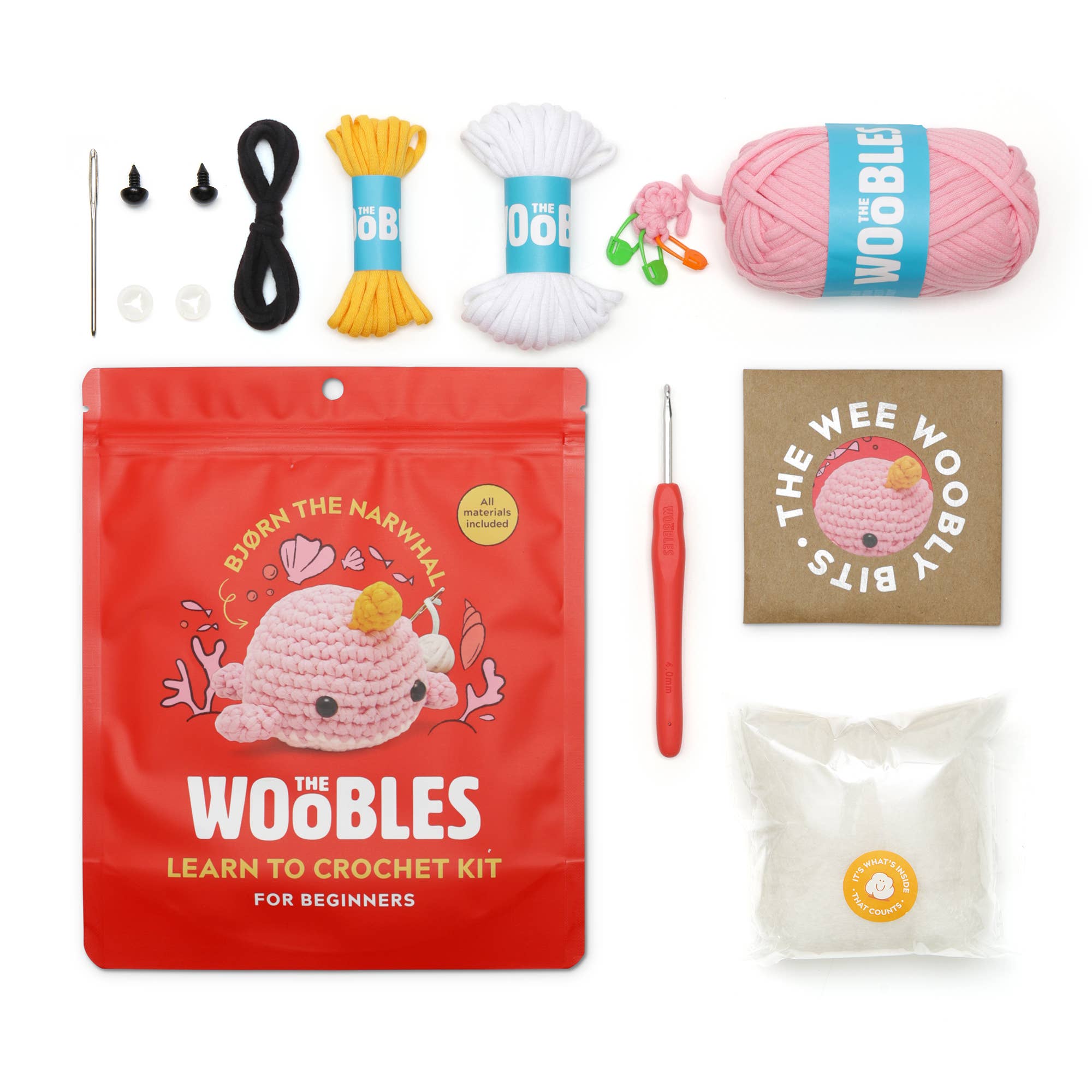 Bjorn the Narwhal Crochet Kit - Pink