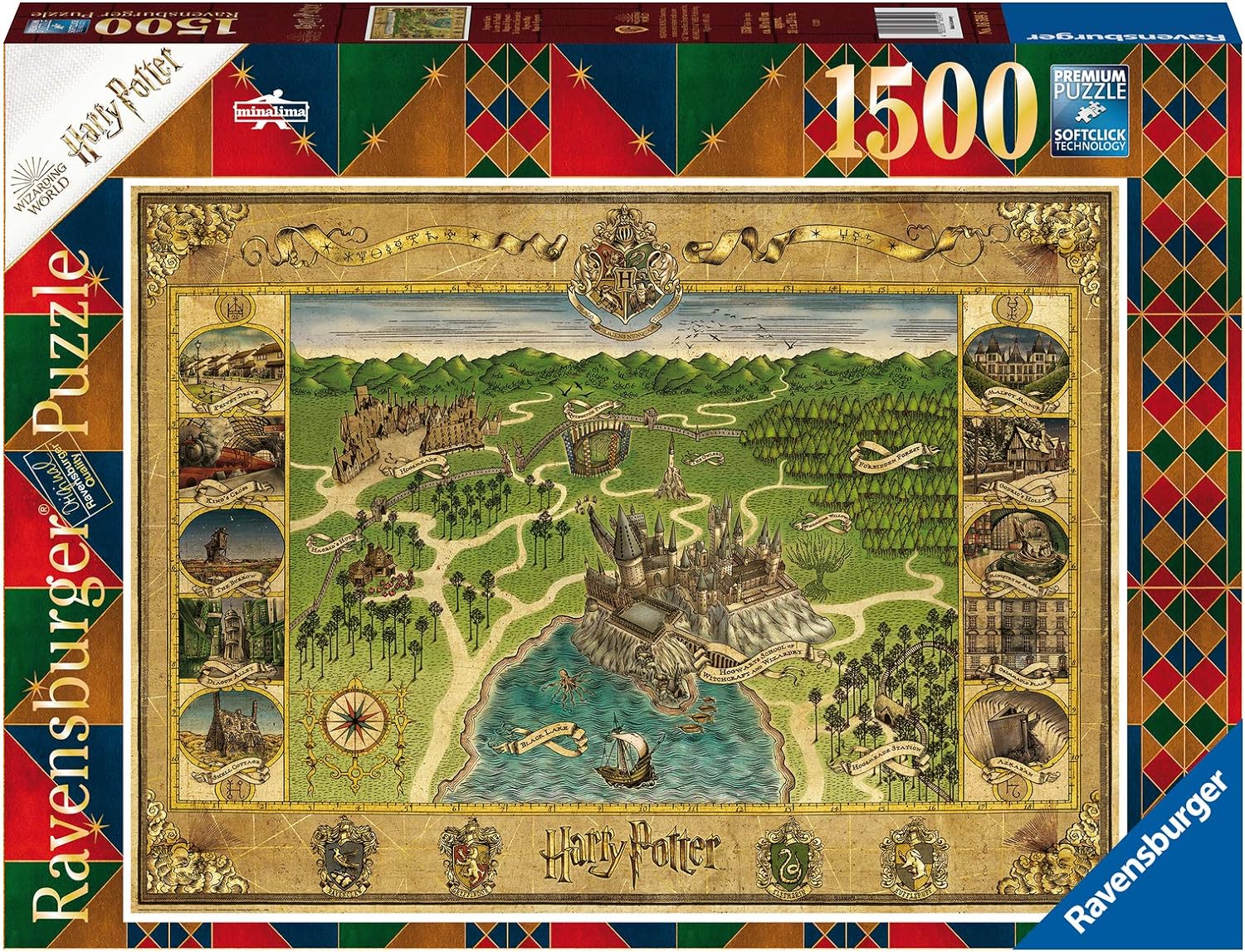 Harry Potter Hogwarts Map - 1,500