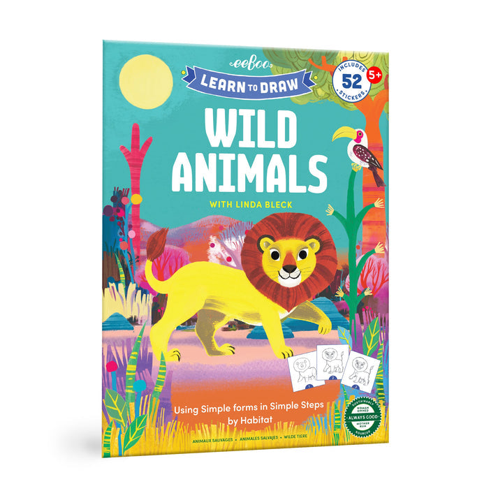 Learn to Draw Wild Animals w/stickers