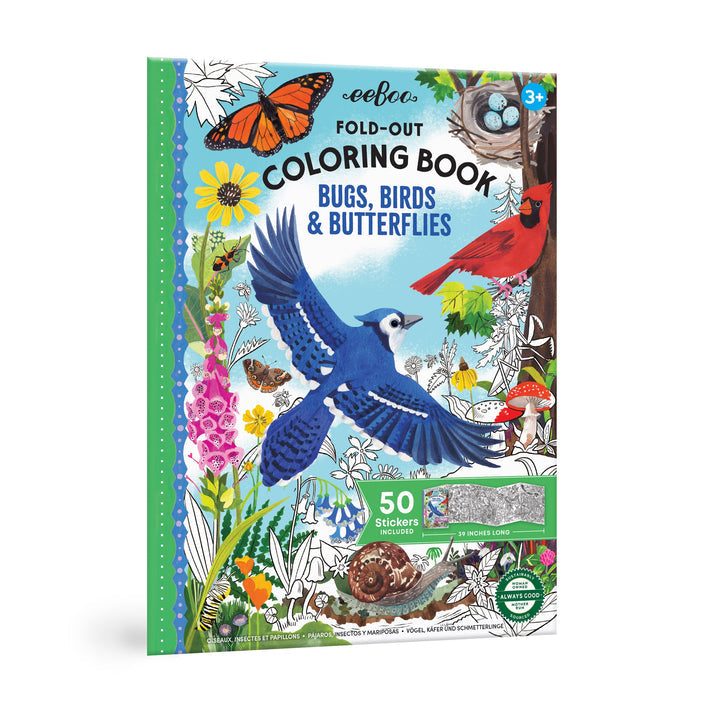 Bugs, Birds & Butterflies Coloring Book