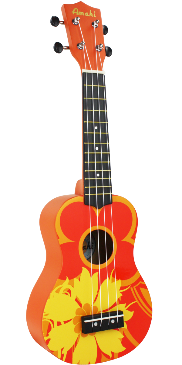 Ukulele - Orange Flower