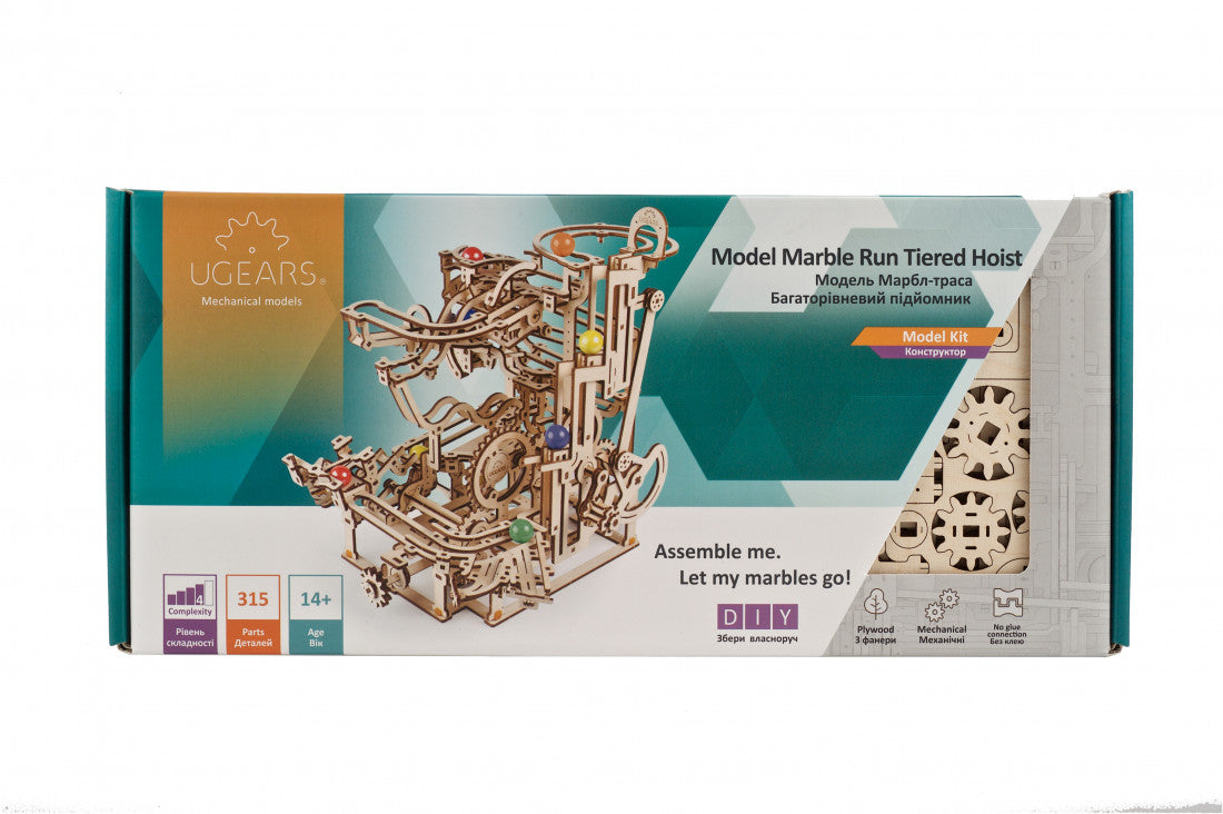 UGears Marble Run Tiered Hoist