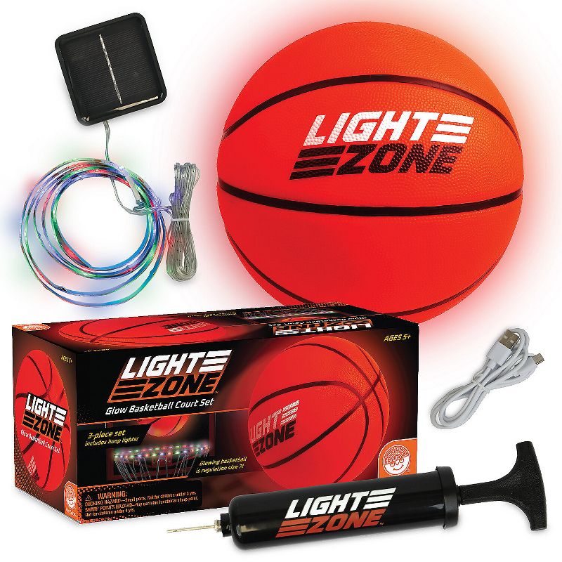 Glow Basketball Court Set with Bonus Hoop