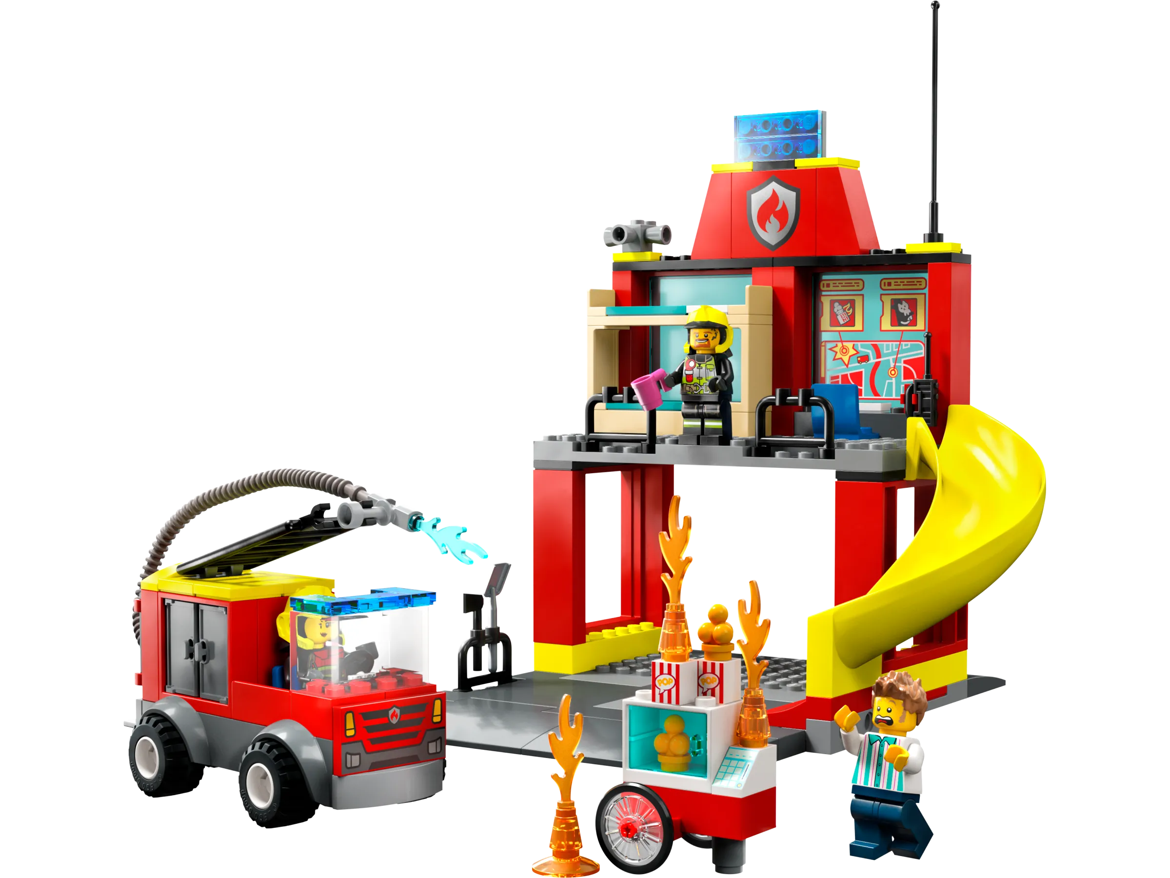 LEGO Fire Station and Fire Truck