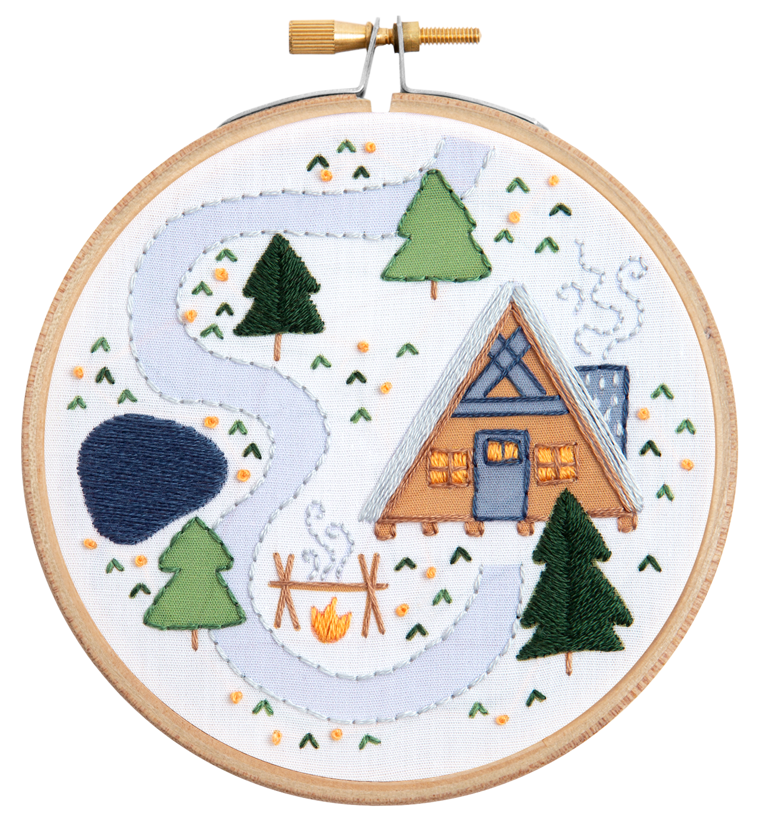 Log Cabin Mini Embroidery Kit