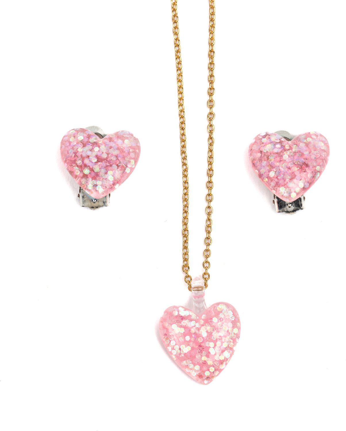 Boutique Glitter Heart Necklace