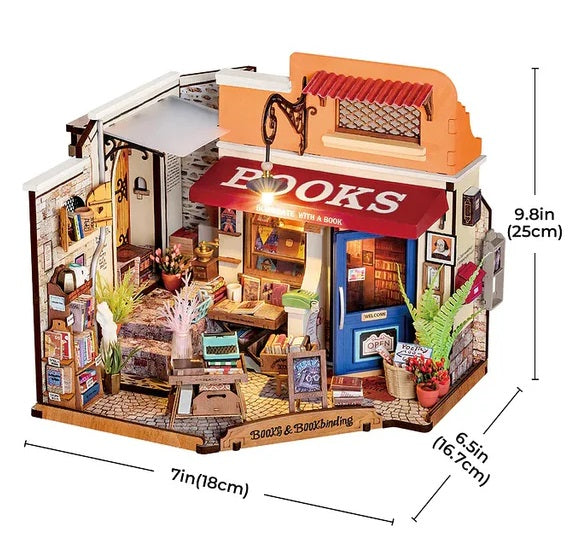 DIY Miniature House Kit - Corner Bookstore