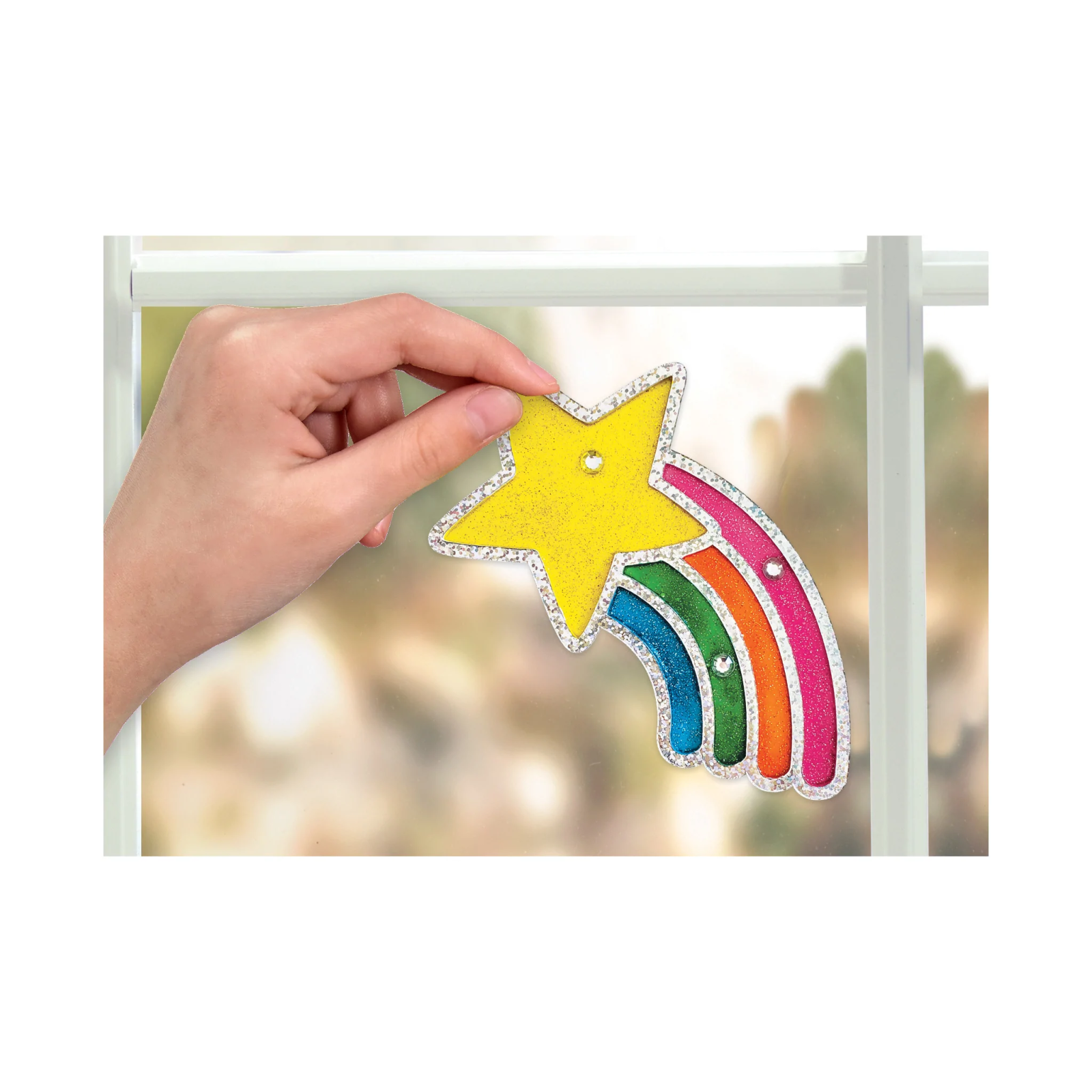 Rainbow Sprinkle Easy Sparkle Window Art