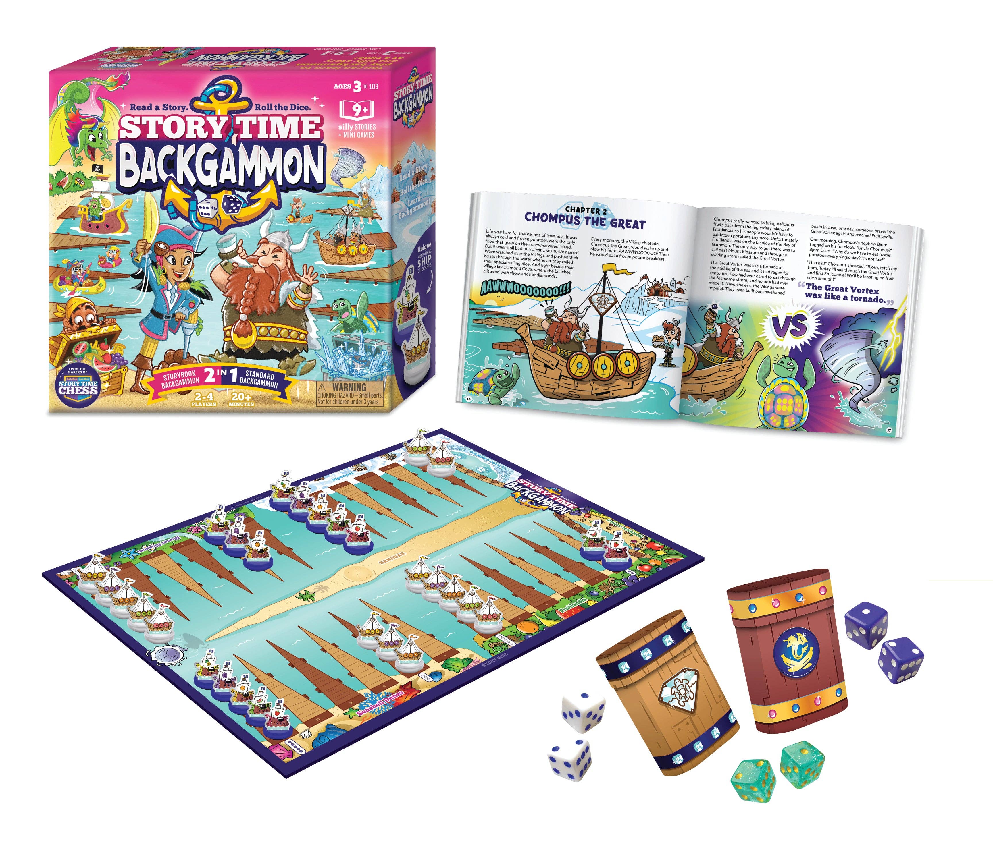 Story Time Backgammon - Board Game - Backgammon Set