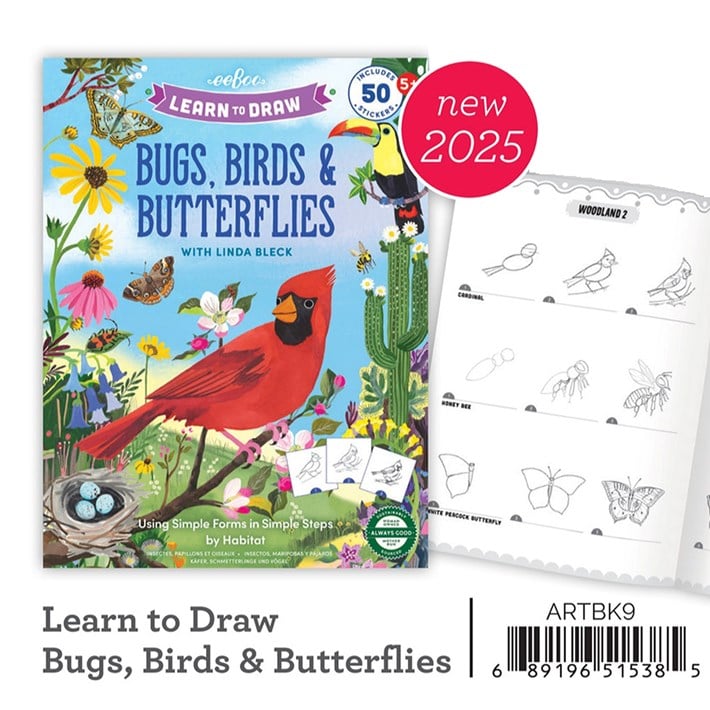 Learn to Draw Bugs, Birds & Butterflies