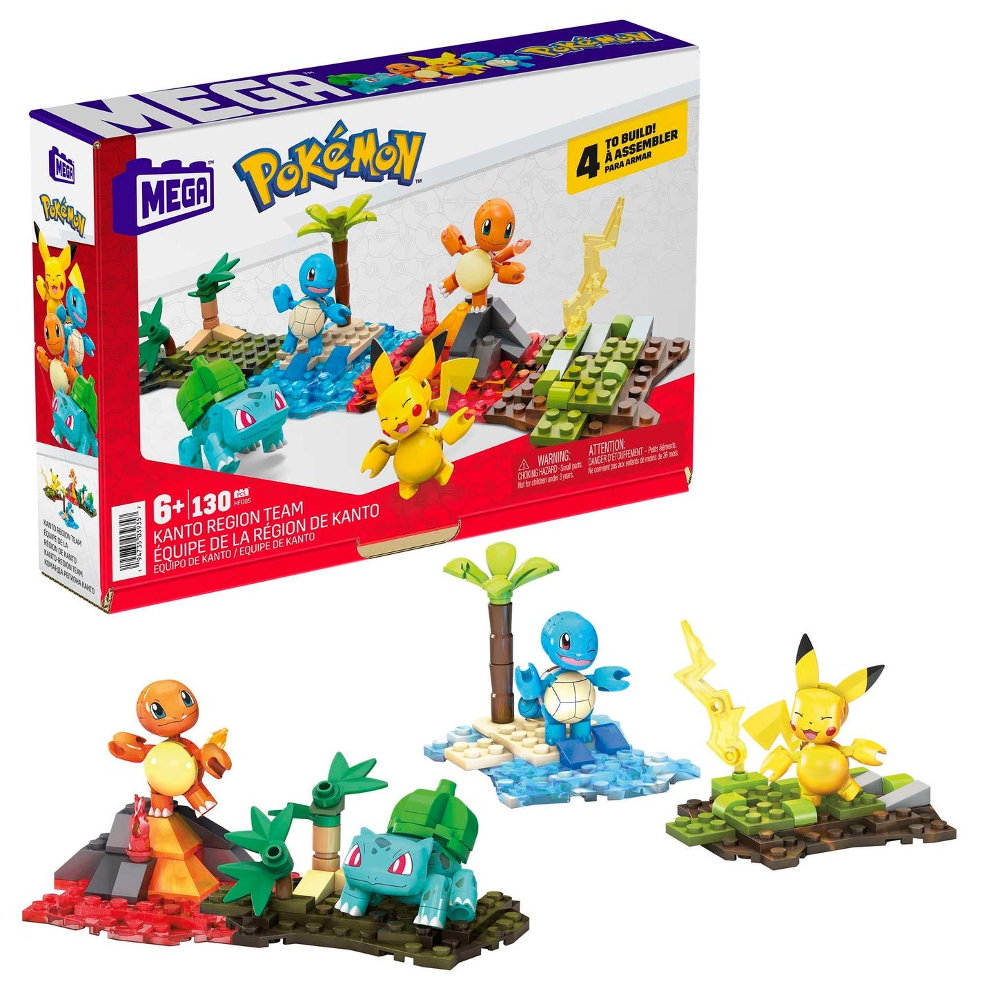 Pokemon Kanto Region Team MEGA Construx